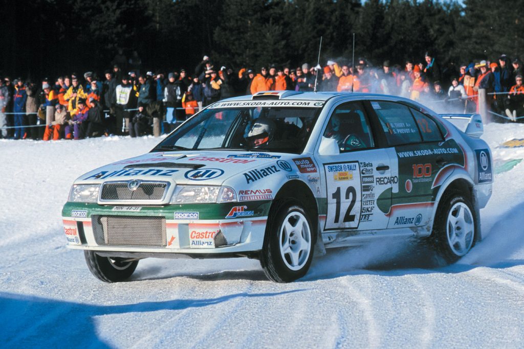 Bruno Thiry / Stéphane Prévot, ŠKODA OCTAVIA WRC, ŠKODA Motorsport. Rally Sweden 2001