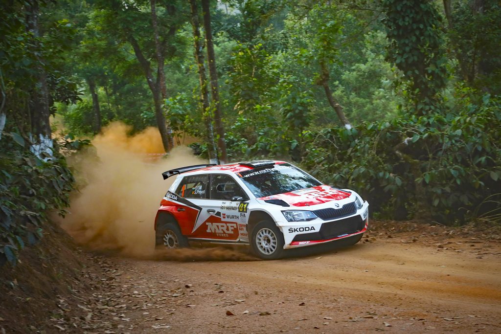 Gaurav Gill / Stéphane Prévot, ŠKODA FABIA R5, ŠKODA Team MRF. India Rally 2017