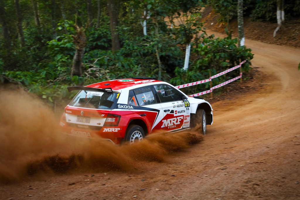 Gaurav Gill / Stéphane Prévot, ŠKODA FABIA R5, ŠKODA Team MRF. India Rally 2017