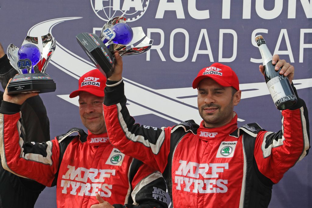 Gaurav Gill / Stéphane Prévot, ŠKODA FABIA R5, ŠKODA Team MRF. India Rally 2017