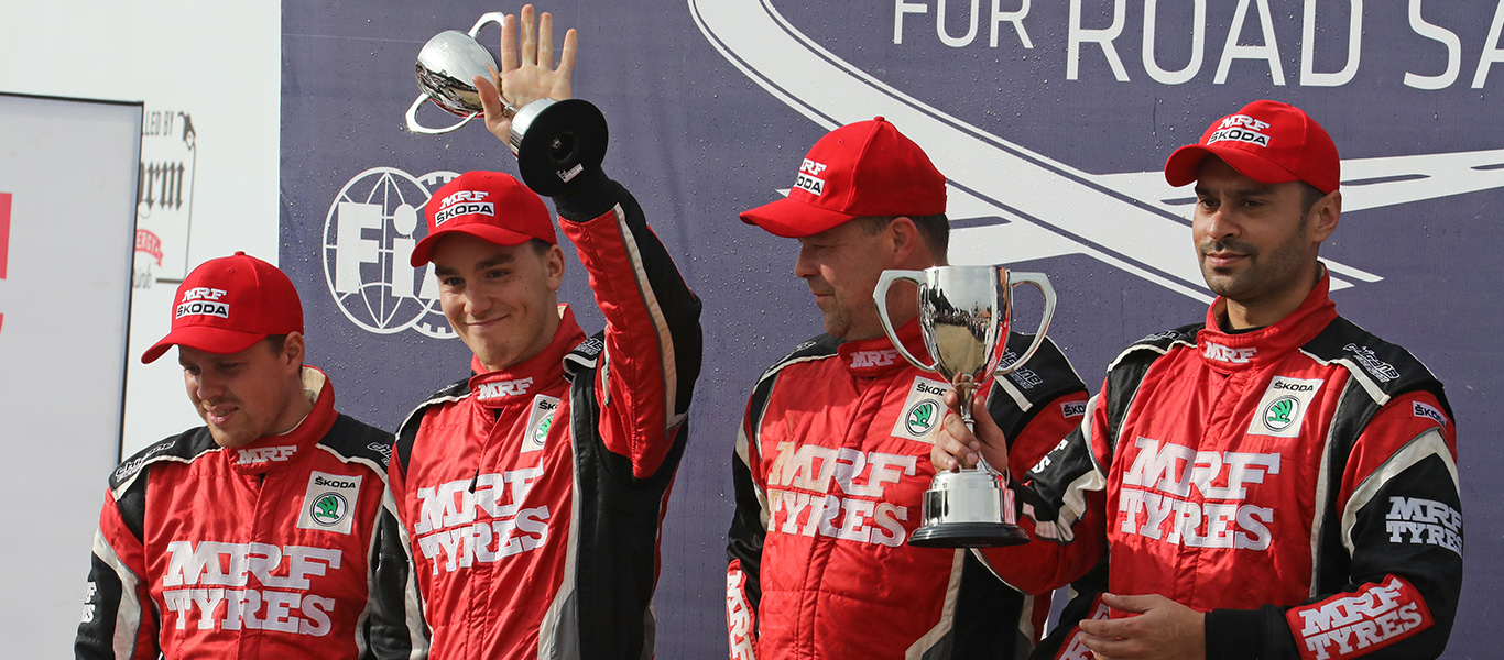 APRC India: Gill wins and defends title double victory for ŠKODA MRF Team with Veiby second